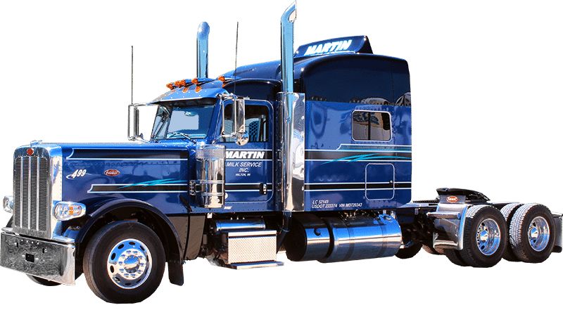 Martin’s Milk Service Inc. blue truck #499.