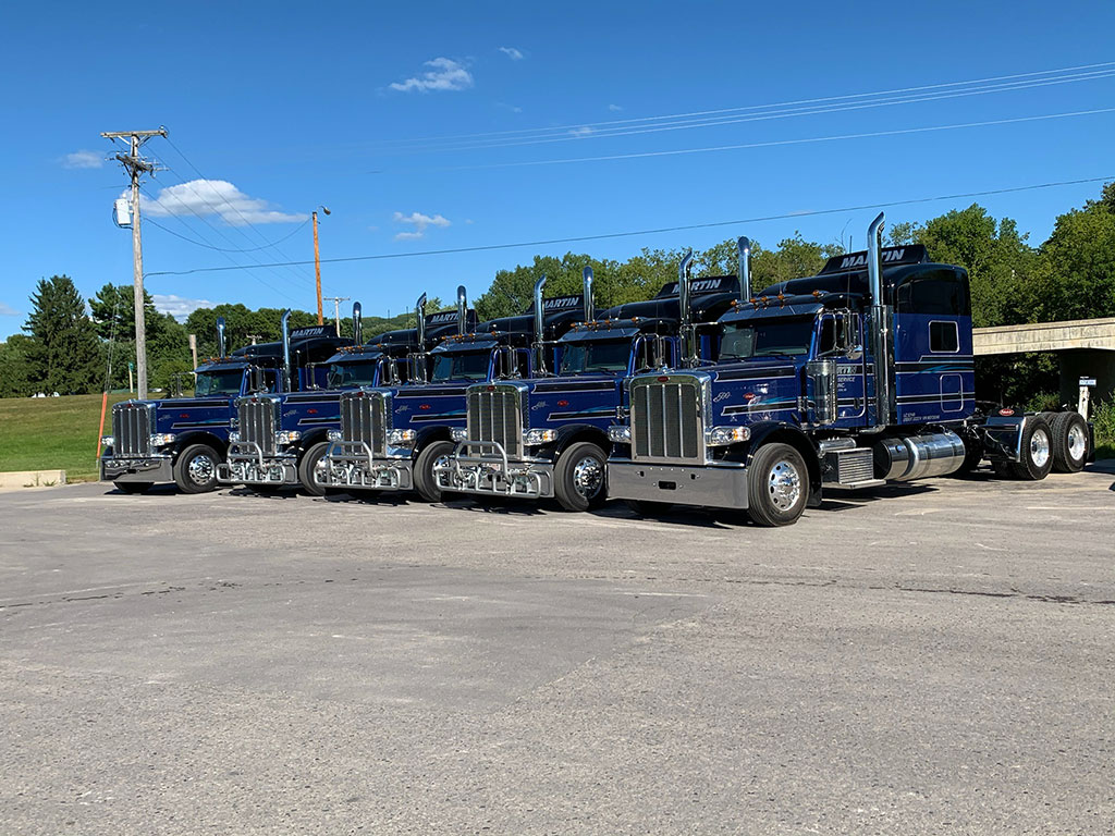 Martin semi fleet (5 trucks pictured).