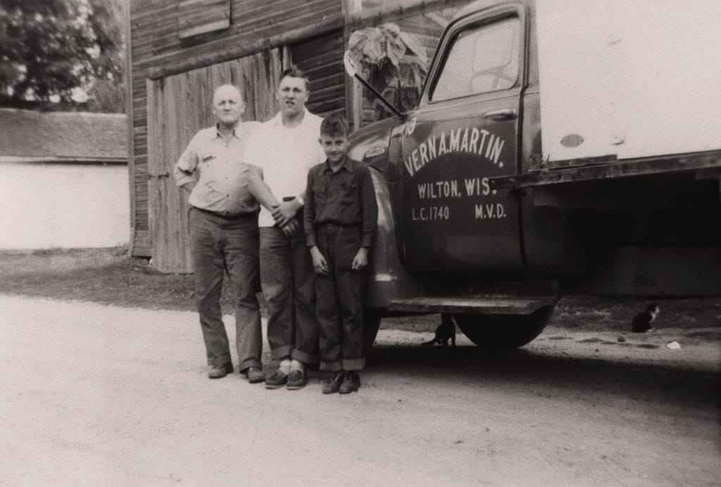 Vern A. Martin in the 1940s with his sons.