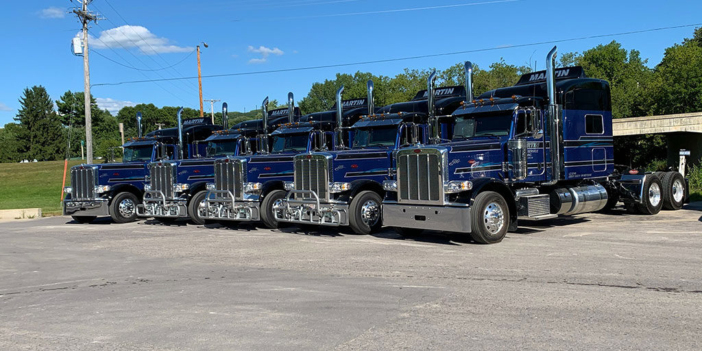 Martin semi fleet (5 trucks pictured).